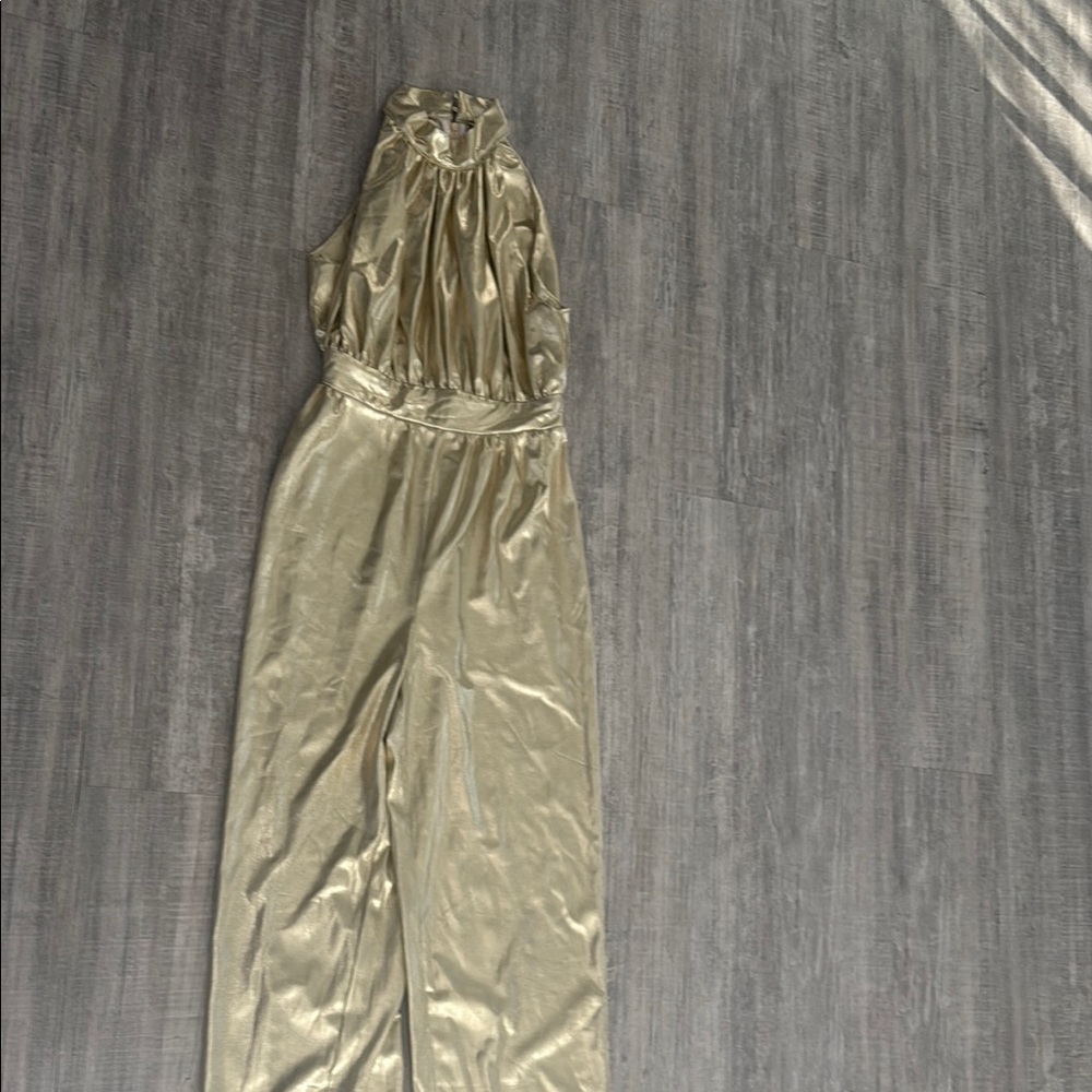 Elegant Gold Women's Jumpsuit